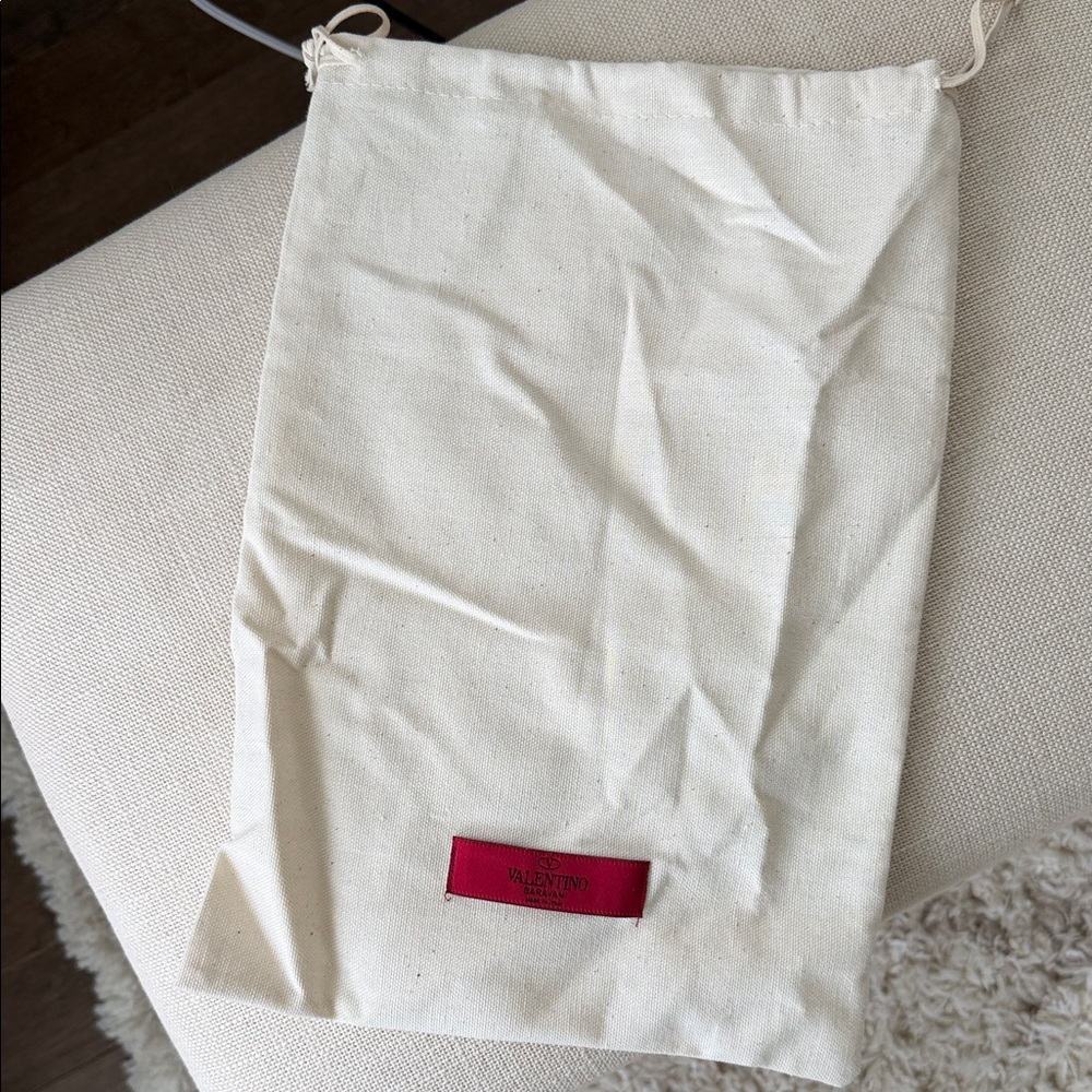 Valentino Garavani Canvas Drawstring Pouch 14 x 9 inches - Picture 1 of 6